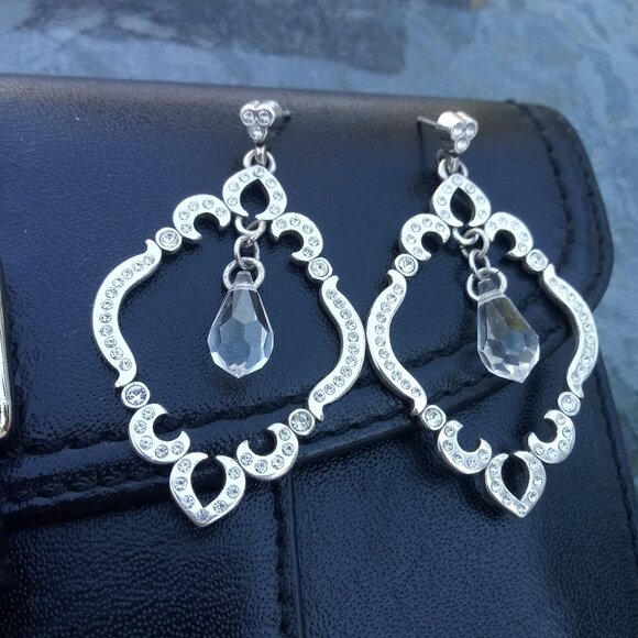 Brighton Fancy Briolette Crystal Drop Earrings Pierced - Picture 1 of 4